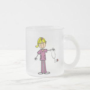 Tasse Givré T-shirts Blond Female Stick Figure Nurse