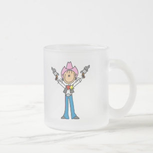 Tasse Givré T-shirts de cow-girl shérif à silhouette