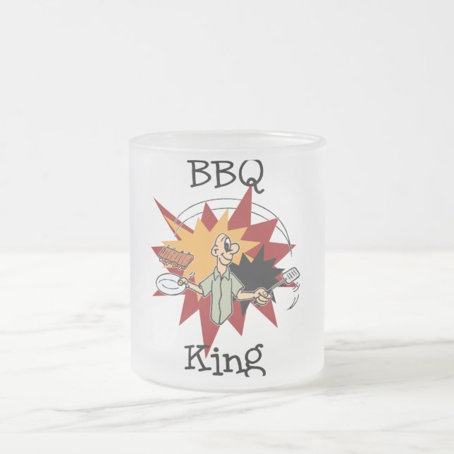 Tasse Givré T-shirts et cadeaux BBQ King (Centre)