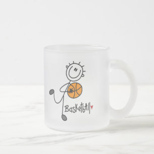 Tasse Givré T-shirts et cadeaux de basket-ball à figure bâton
