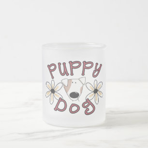 Tasse Givré T-shirts et cadeaux de chiot de fleurs