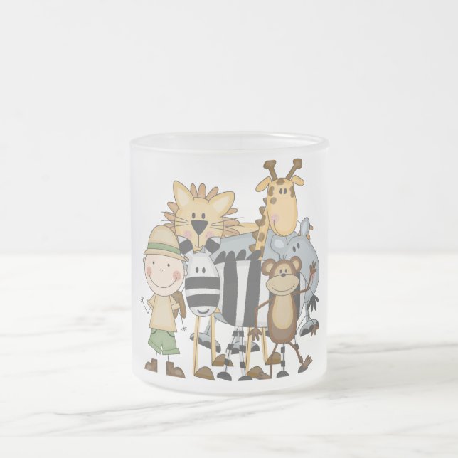 Tasse Givré T-shirts et cadeaux de garçon de safari (Centre)