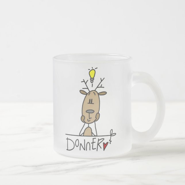 Tasse Givré T-shirts et cadeaux de Noël de renne de Donner (Droit)