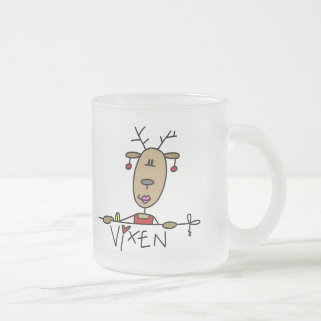 Tasse Givré T-shirts et cadeaux de renne de renarde (Droit)