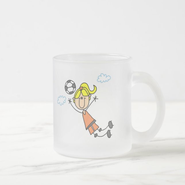 Tasse Givré T-shirts et cadeaux de saut du football de fille (Droit)
