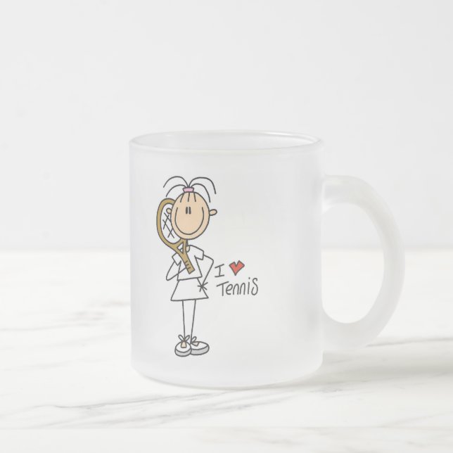 Tasse Givré T-shirts et cadeaux de tennis d'amour de la fille (Droit)