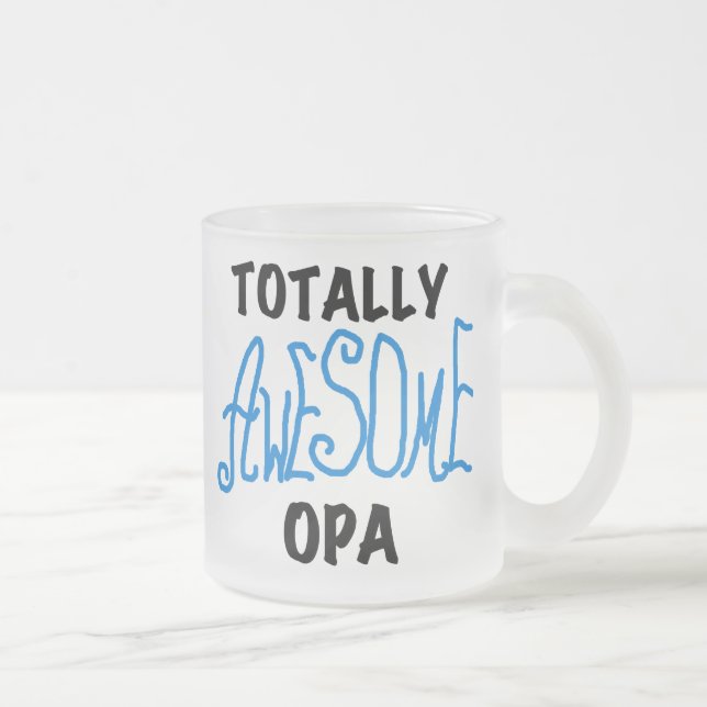 Tasse Givré T-shirts et cadeaux Opa bleu absolument géniaux (Droit)