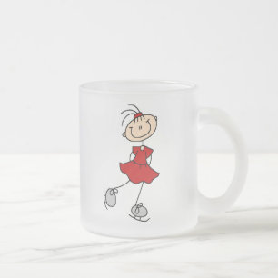 Tasse Givré T-shirts et cadeaux rouges de patineur de glace de