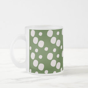 Tasse Givré Taches roses sur fond vert feuillu   