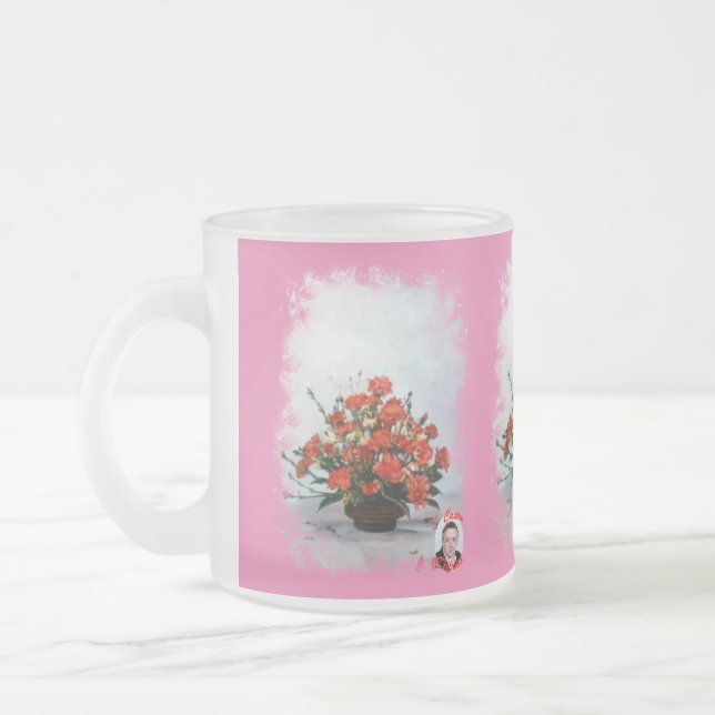 Tasse Givré Taza de Cristal Esmerilado Bodegón de flores (Gauche)