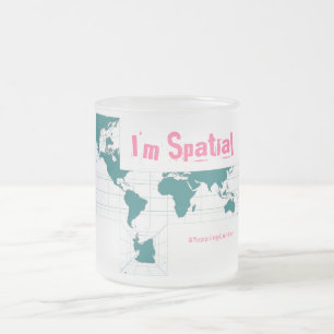 Tasse Givré Teal carré, je suis spatial, @MappingCenter