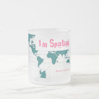 Tasse Givré Teal carré, je suis spatial, @MappingCenter