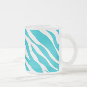 Tasse Givré Tendance Turquoise Zèbre Blancs Posters de animaux