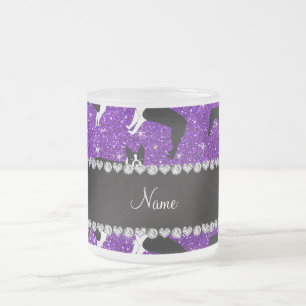 Tasse Givré Terrier pourpre de Boston de parties scintillantes
