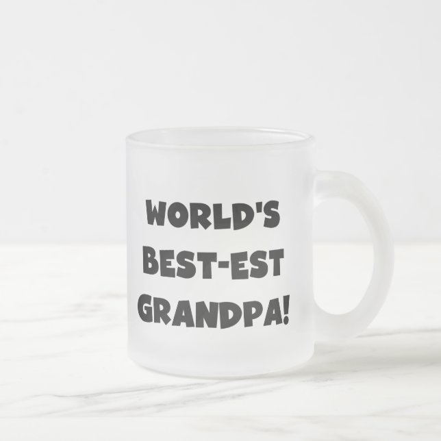 Tasse Givré Texte noir ou blanc de grand-papa du Meilleur-est (Droit)