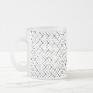 Tasse Givré Texture Géométrique Monochrome Motif Diamant Sans