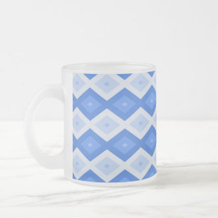 Tasse Givré Tons de motif de diamant bleu