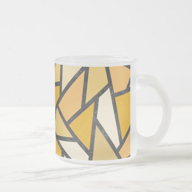 Tasse Givré Tons de motif en vitrail jaune (Droit)