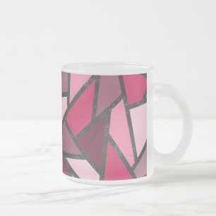 Tasse Givré Tons de motif en vitrail rose