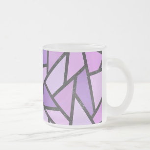 Tasse Givré Tons du motif en vitrail lilas