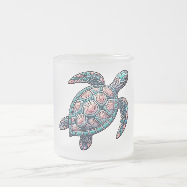Tasse Givré Tortue de mer décorative (Centre)