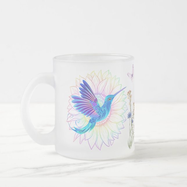 Tasse Givré Tournesol coloré Colibri (Gauche)