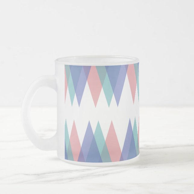 Tasse Givré Triangles bleu et corail (Gauche)