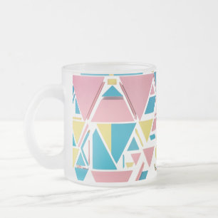 Tasse Givré Triangles Géométriques Pastel - Moderne Rétro Fros