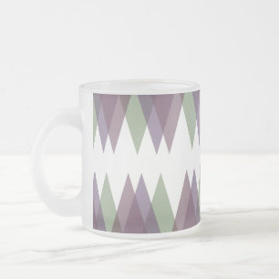 Tasse Givré Triangles mauve et vert