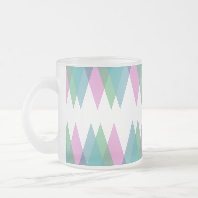 Tasse Givré Triangles rose et vert (Gauche)