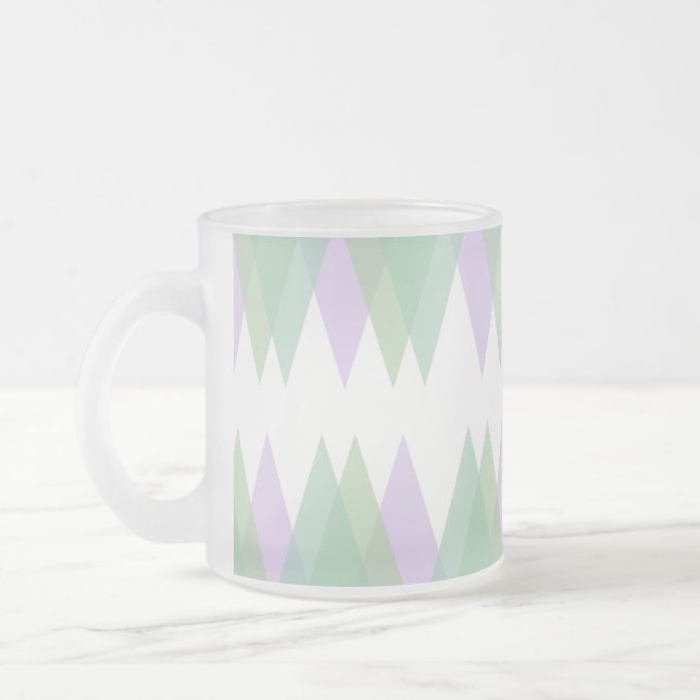 Tasse Givré Triangles vert et lilas (Gauche)
