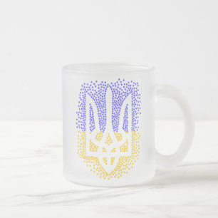 Tasse Givré Trident heraldique ukrainien tryzub étoiles disper