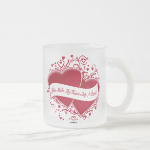 Tasse Givré Tu Fais Sauter Mon Coeur D'Un Beat ! Cœurs rouges