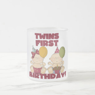 Tasse Givré Twins 1er Anniversaire T-shirts et cadeaux garçon/