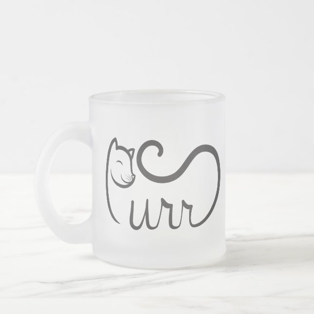 Tasse Givré Typographie Ronron Noir (Gauche)