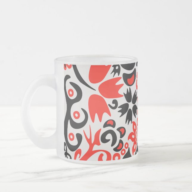 Tasse Givré Ukrainian ethnic folk art floral pattern absrtact  (Gauche)