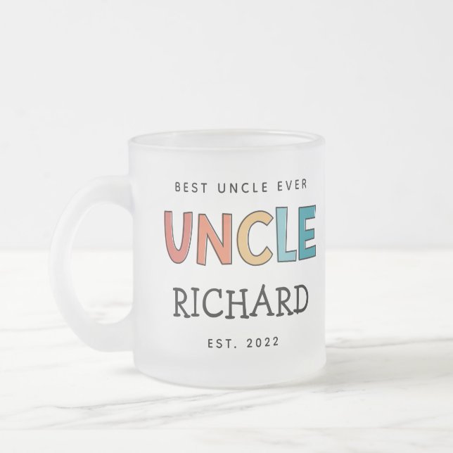 Tasse Givré Uncle personnalisé Retro cadeau meilleur oncle jam (Gauche)