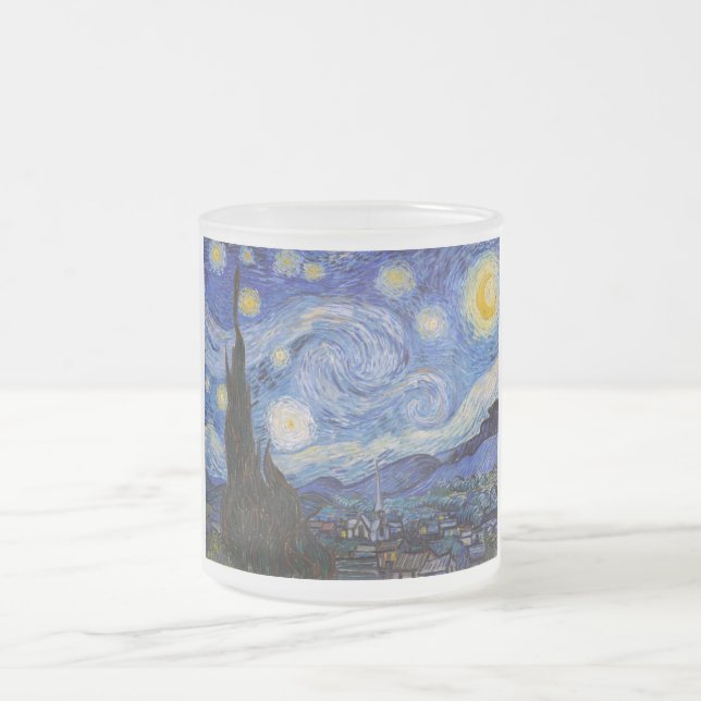 Tasse Givré Une nuit étoilée : Saint Remy par Vincent Van Gogh (Centre)