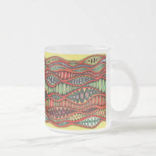 Tasse Givré Vagues neurographiques géométriques colorées fanta