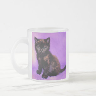 Tasse Givré Van Gogh Style Chat pourpre