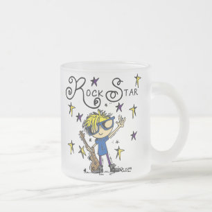 Tasse Givré Vedette du rock blonde de garçon