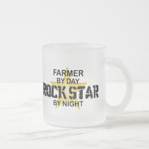 Tasse Givré Vedette du rock d'agriculteur par nuit