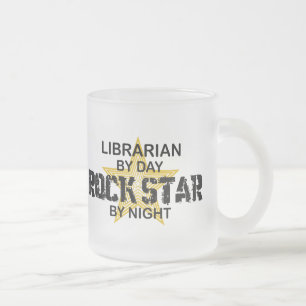 Tasse Givré Vedette du rock de bibliothécaire par nuit