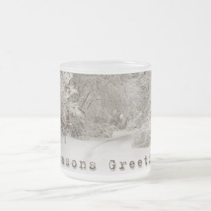 Tasse Givré Verre de bière de vacances Festive Forêt d'hiver