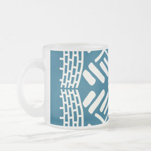 Tasse Givré Vert blanc abstrait doodle moderne