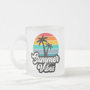 Tasse Givré Vibes d'été avec design de palmiers