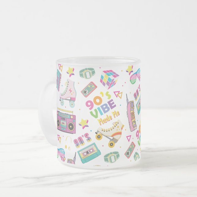 Tasse Givré Vibes Hip hop des années 90 Retro m'a rendu Motif (Devant gauche)