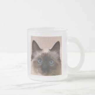 Tasse Givré vieux de craquement de chat siamois âgé criqué