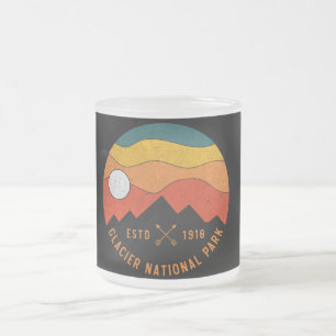 Tasse Givré Vintage Glacier National Park Montana Souvenir 80s