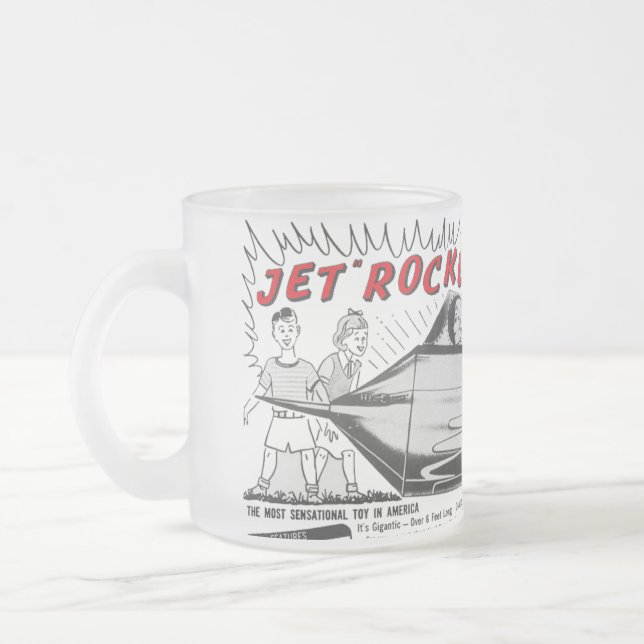 Tasse Givré Vintage Jet Rocket Space Ship Ad  (Gauche)